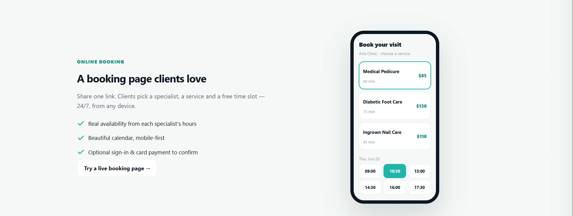 CRM screenshot — treatment protocol